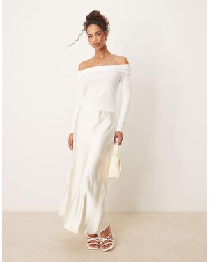 Aware Satin Maxi Skirt - Natural