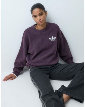 adidas Originals Jersey De Punto En Ciruela Y Crema-Rojo - Morado