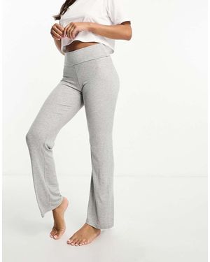Cotton On Pantalones De Pijama Grises Con Cintura Vuelta Sleep Recovery De Cotton On - Blanco