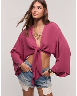 Stradivarius – fließende bluse - Rot