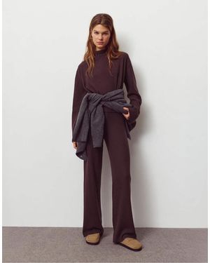 Pull&Bear Zachte Broek Met Rechte Pasvorm - Rood