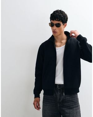 Jack & Jones Zip Through High Neck Sweatshirt - Blue