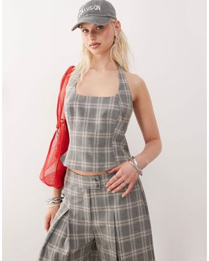Collusion Tailored Halter Top - Multicolor