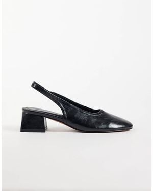 ASOS Sindy Minimal Block Heeled Slingback Shoes - Blue