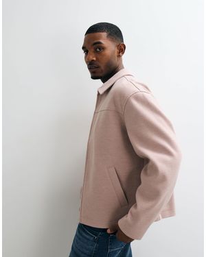ASOS Zip Up Wool Look Jacket - Natural