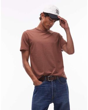 TOPMAN T-Shirt Leggera Regular Fit - Rosso