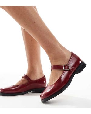 London Rebel Adeline Chunky Mary Janes - Red