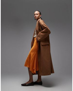 ASOS Abrigo Largo Extragrande Con Mangas Cocoon De Mezcla De Lana De -Neutro - Gris