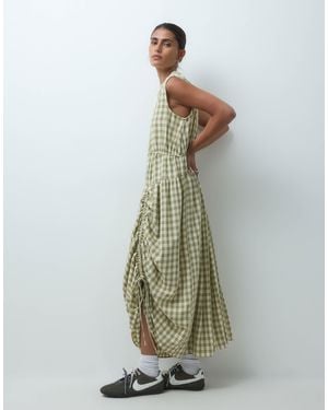 Collusion Multi Channel Detail Midi Dress - Green