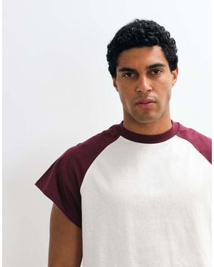ASOS Boxy Oversized Raglan T-Shirt - Rood
