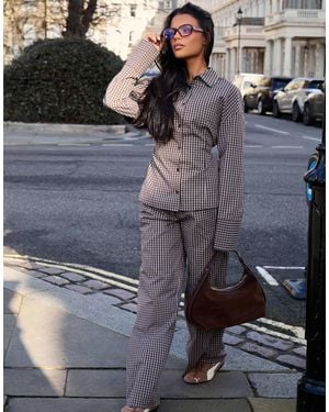 Kaiia Exclusive Wide Leg Trousers - Grey
