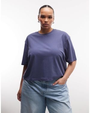 Collusion Plus Boxy Short Sleeve T-shirt - Blue