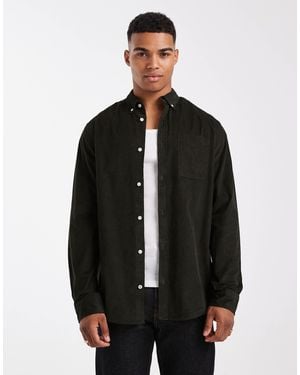 Jack & Jones Corduroy Shirt With Pocket - Black