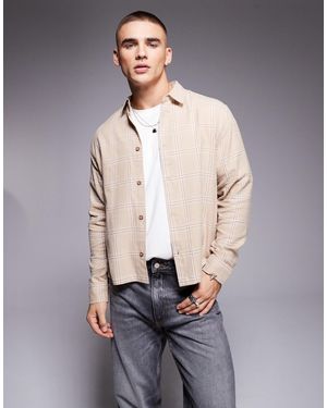 ASOS – kastiges kariertes hemd - Blau