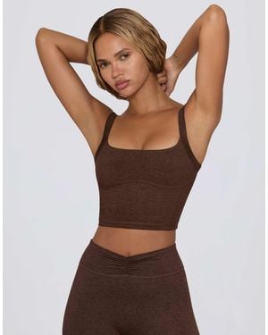 Bo&Tee Bo + Tee Cropped Tank Top - Brown