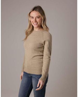 French Connection Cosy Soft Touch Crew Neck Raglan Jumper - Natural