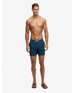 Superdry Embroidered Logo 15- Inch Swim Shorts - Blue