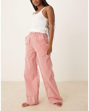 Luna Oversized Wide Leg Pyjama Bottoms - Pink