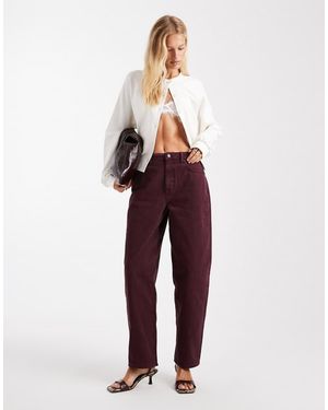 ASOS Vaqueros De Corte Barrel Slim De -Rojo