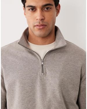 Mango Sweat décontracté à col zippé - fauve - Gris