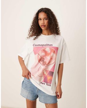 ASOS Oversized T-Shirt With Cosmopolitan Graphic - Multicolour