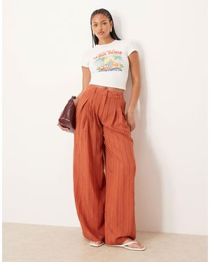 ASOS Asos Design Tall Palazzo Stripe Pants - Orange