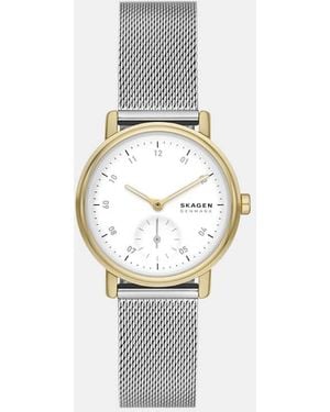 Skagen Kuppel Lille Two-Hand Sub-Second, Stainless Steel Watch - White