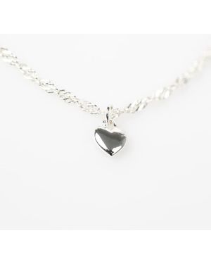 Lovisa Pulsera Plateada Con Detalle De Corazón De Plata De Ley De - Blanco