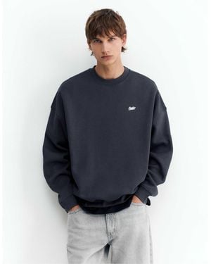 Pull&Bear Stwd boxy-sweatshirt - Blau