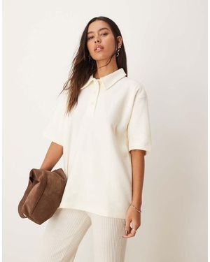 ASOS Polo Oversize Morbidissima Inverno - Bianco