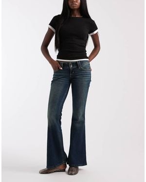 Hollister Vaqueros Vintage De Talle Bajo Y Corte Bootcut De - Azul