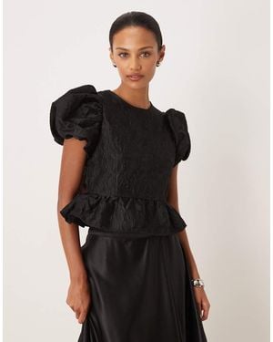 Sister Jane Top Con Lazo En La Espalda De Jacquard Screenplay De - Negro