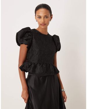 Sister Jane Top Con Lazo En La Espalda De Jacquard Screenplay De - Negro