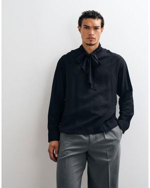 ASOS Lockeres hemd mit schluppenkragen-detail - Blau
