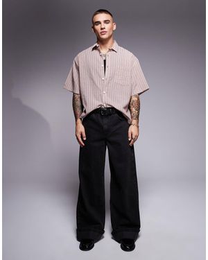 ASOS – superweite jeans mit umgeschlagenen säumen - Grau
