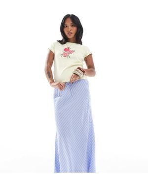 Only Petite High Waist Maxi Skirt - Blue