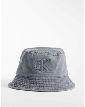 Calvin Klein Denim Wash Bucket Hat - Blue