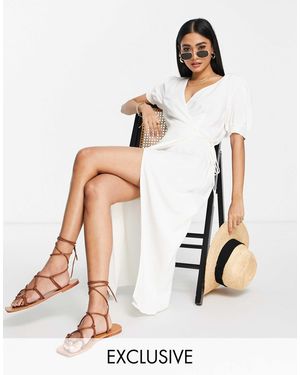The Frolic – exclusive – sommerliches strand-wickelkleid - Natur