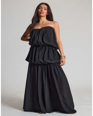 Missy Empire Ruched Maxi Dress - Blue