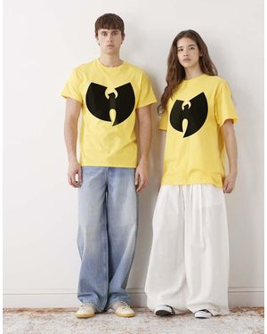 PRNT X Wu-Tang Clan Logo Relaxed Fit T-Shirt - Yellow