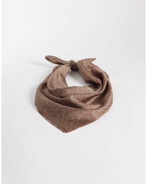 ASOS Satijnen Bandana Met Geometrische Print - Wit
