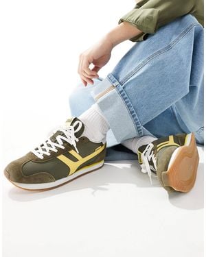 Pull&Bear Retro Gum Sole Sneaker - Blue