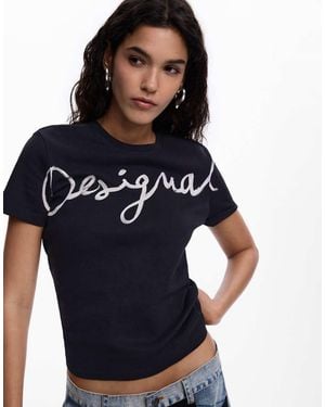 Desigual T-Shirt Logo - Blue