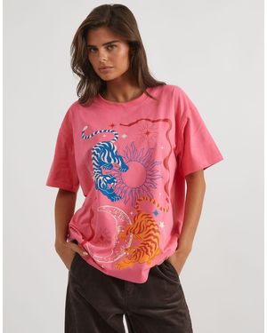 Skinnydip London Lucky Tiger T-Shirt - Red
