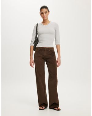 Cotton On Low Rise Straight Jean - White