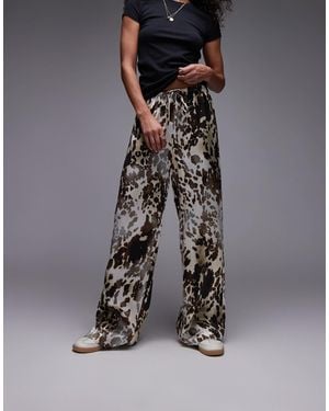 & Other Stories Satin Pull-On Wide Leg Pants - Black