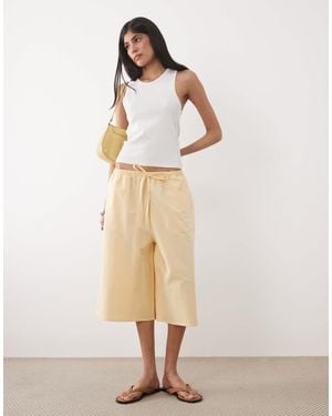 ASOS Long Line Bermuda Short - Natural