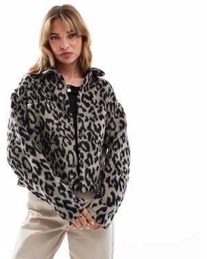 New Look Cropped Shacket - Black