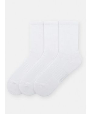 Pull&Bear Pack Of 3 Pairs Of Socks - White