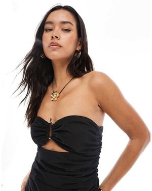 4th & Reckless Bandeau Hardware Detail Cut Out Top - Black